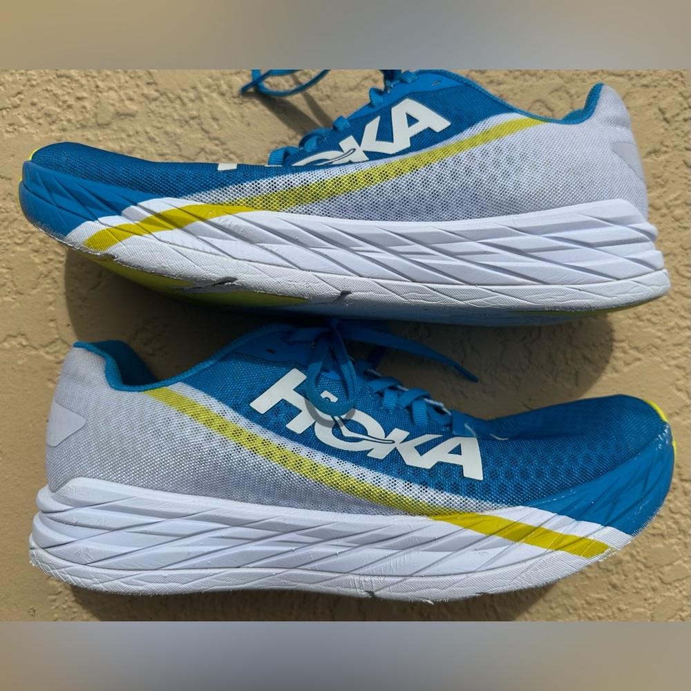Hoka One One Rocket X Blue Running Shoes Men Size 10.5 /Women Size 11.5 Clean